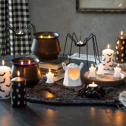 Haunted House Bat Pillar Wax Candle, Set of 2 | Plow & Hearth