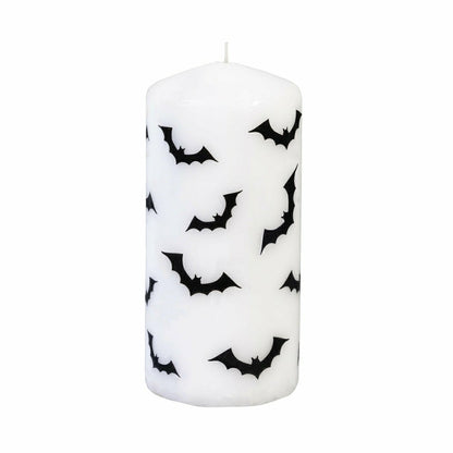Haunted House Bat Pillar Wax Candle, Set of 2 | Plow & Hearth