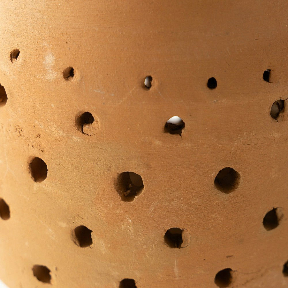 Cut-Out Dots Clay Lantern | Plow & Hearth