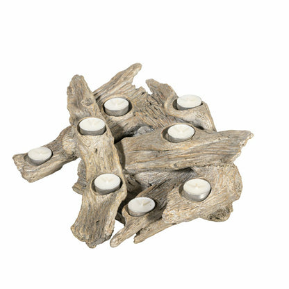 Resin Driftwood Hearth Candle Holder | Plow & Hearth