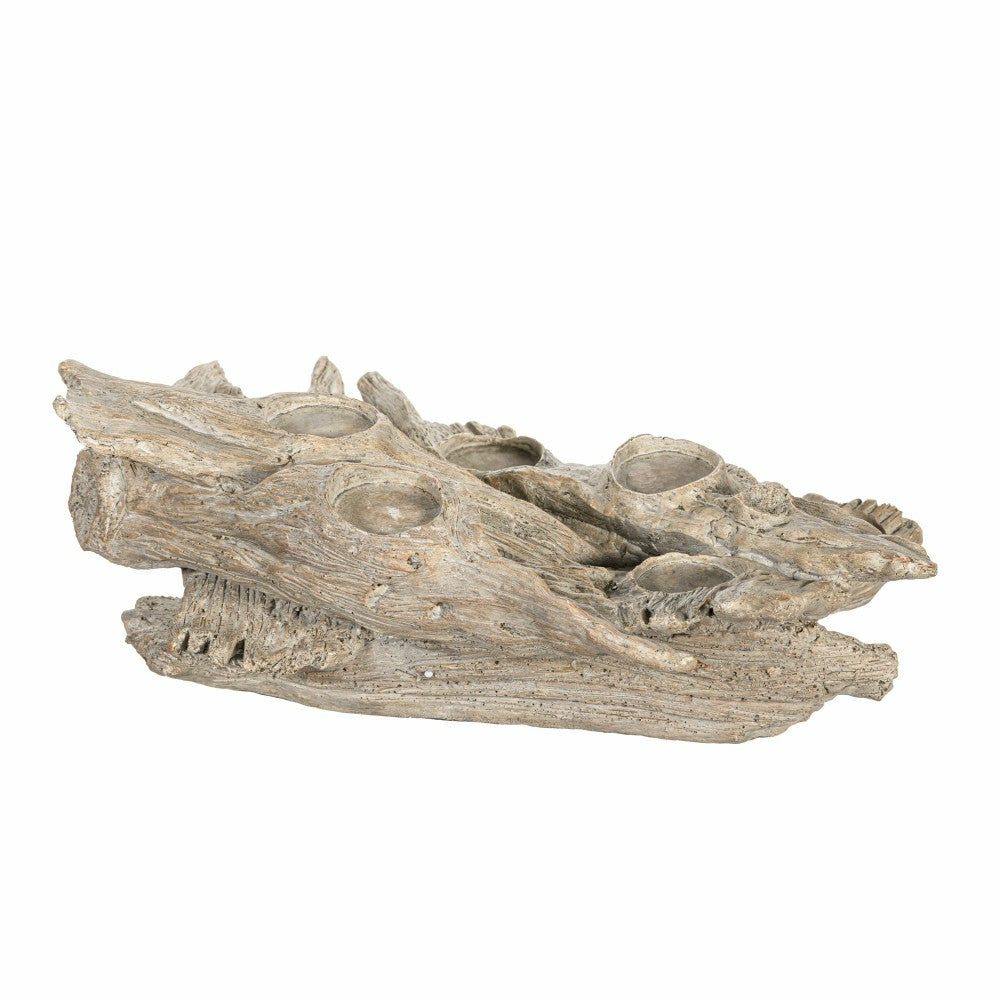 Resin Driftwood Hearth Candle Holder | Plow & Hearth