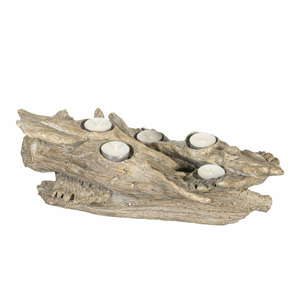Resin Driftwood Hearth Candle Holder | Plow & Hearth