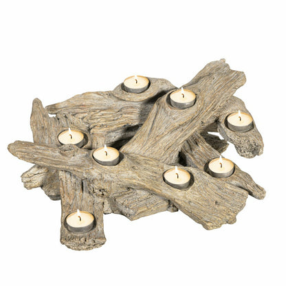 Resin Driftwood Hearth Candle Holder | Plow & Hearth