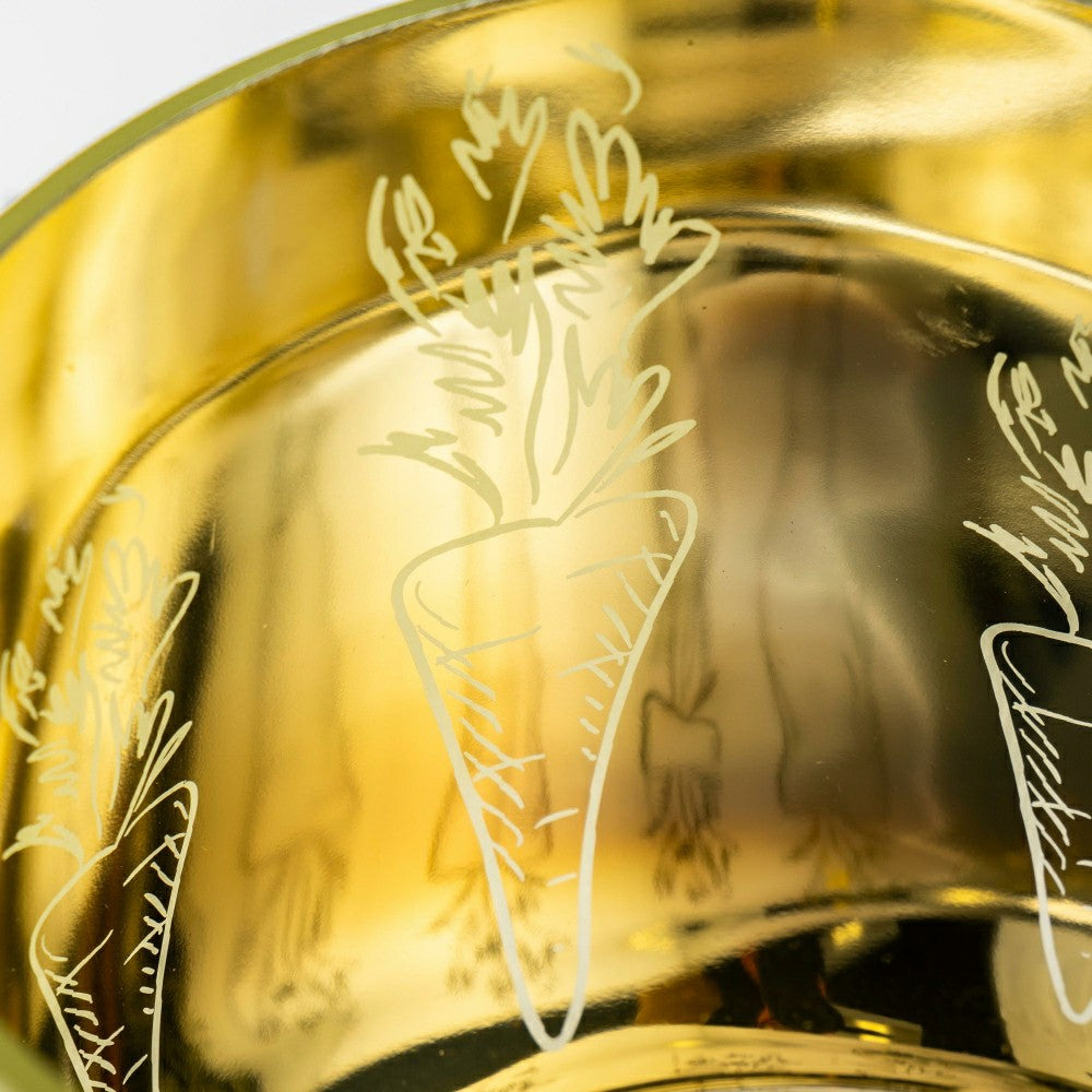 Carrot-Etched Glass Hurricane, Medium | Plow & Hearth
