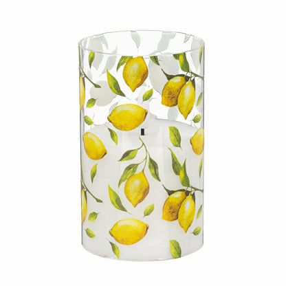 Lemon LED Glass Wax Candle Set | Plow & Hearth
