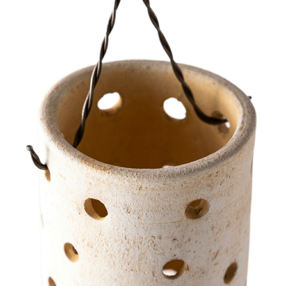 Clay Hanging Candle Lantern | Plow & Hearth