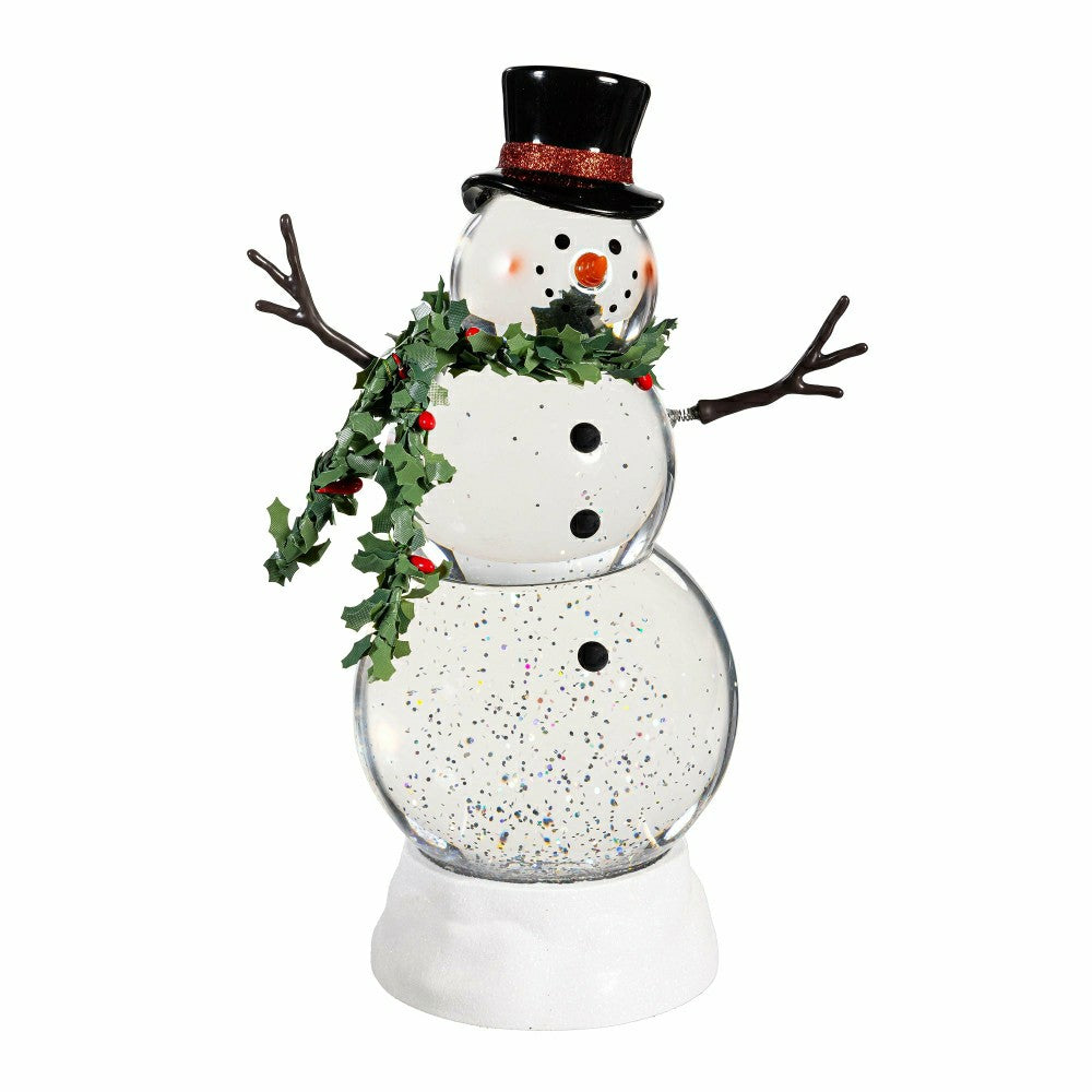 Heartfelt Cheer LED Table Decor Snowman with Spring Arms Plastic Water | Plow & Hearth