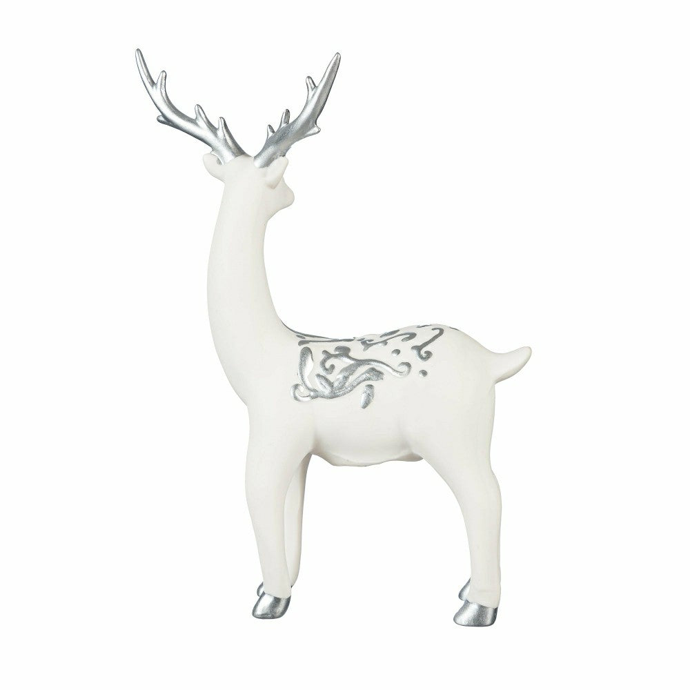 Season to Sparkle Table Décor Deer with Metallic Embellishment Ceramic | Plow & Hearth