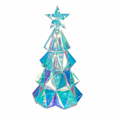 Season to Sparkle LED Table Decor Plastic Tree Iridescent, 15"H | Plow & Hearth