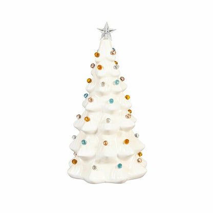 Season to Sparkle LED Table Décor Ceramic Christmas Tree, 11.25"H | Plow & Hearth