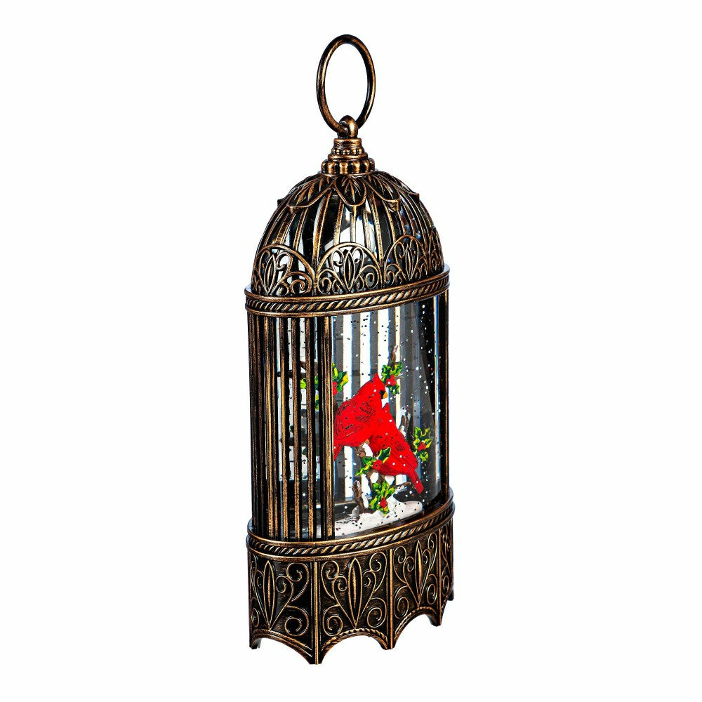 Snowbirds LED Table Decor Cardinal in Birdcage Plastic Water Lantern,  | Plow & Hearth