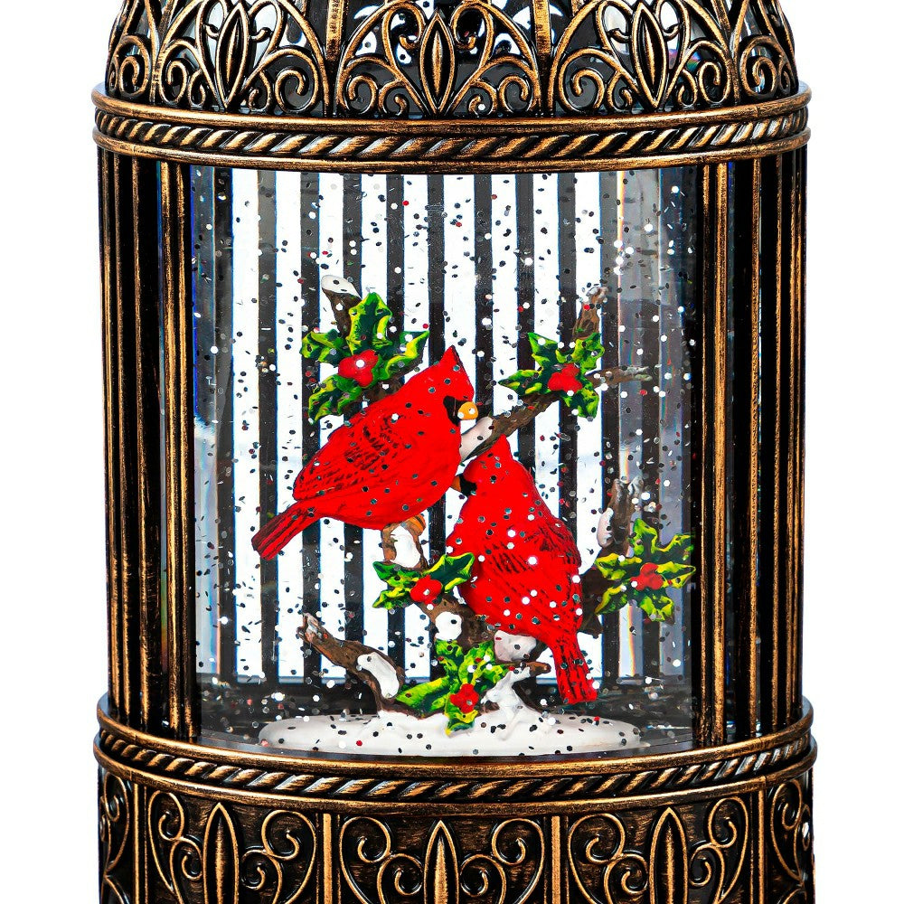 Snowbirds LED Table Decor Cardinal in Birdcage Plastic Water Lantern,  | Plow & Hearth