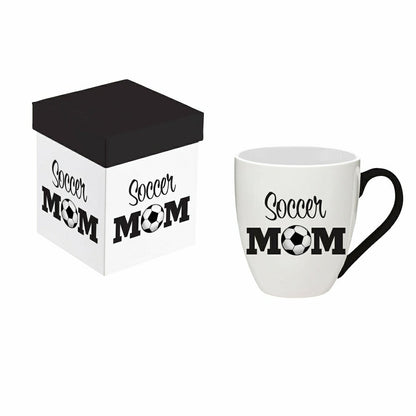 Red, White, & Bloom Sports Coffee Cup Ceramic Cup O' Java, Soccer Mom, | Plow & Hearth