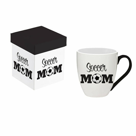 Red, White, & Bloom Sports Coffee Cup Ceramic Cup O' Java, Soccer Mom, | Plow & Hearth