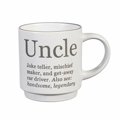 Heart of the Home Coffee Cup Funny Title Series Ceramic Cup, Uncle, 12 | Plow & Hearth