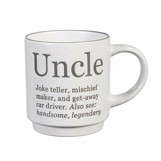 Heart of the Home Coffee Cup Funny Title Series Ceramic Cup, Uncle, 12 | Plow & Hearth