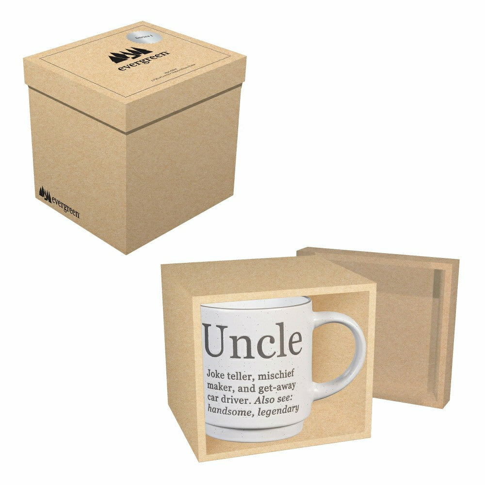 Heart of the Home Coffee Cup Funny Title Series Ceramic Cup, Uncle, 12 | Plow & Hearth