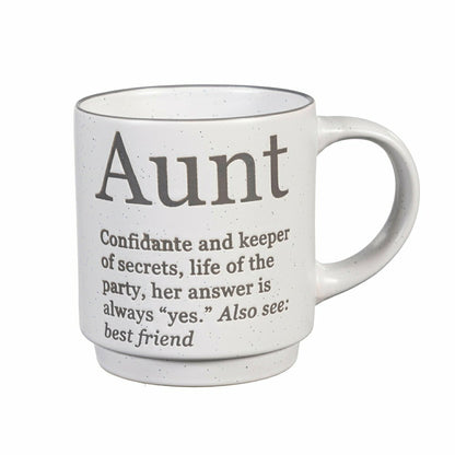 Heart of the Home Coffee Cup Funny Title Series Ceramic Cup, Aunt, 12o | Plow & Hearth