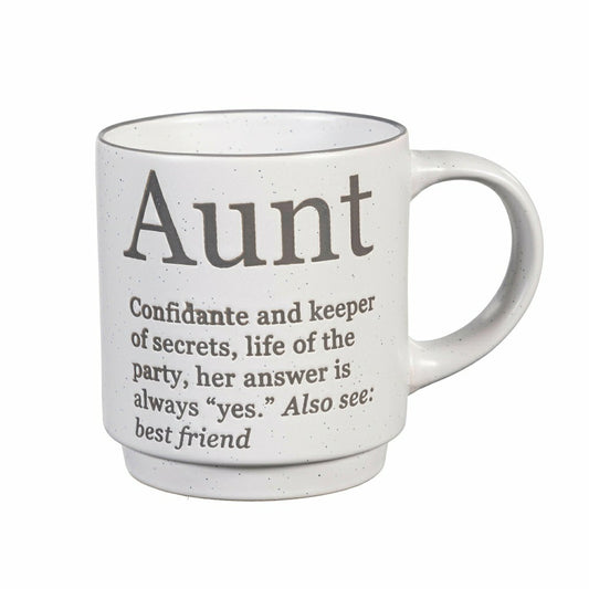 Heart of the Home Coffee Cup Funny Title Series Ceramic Cup, Aunt, 12o | Plow & Hearth