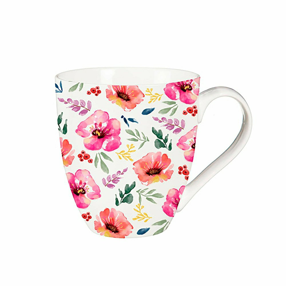 Pastels of Nature Ceramic Cup O' Java, 17oz, Gift Box | Plow & Hearth