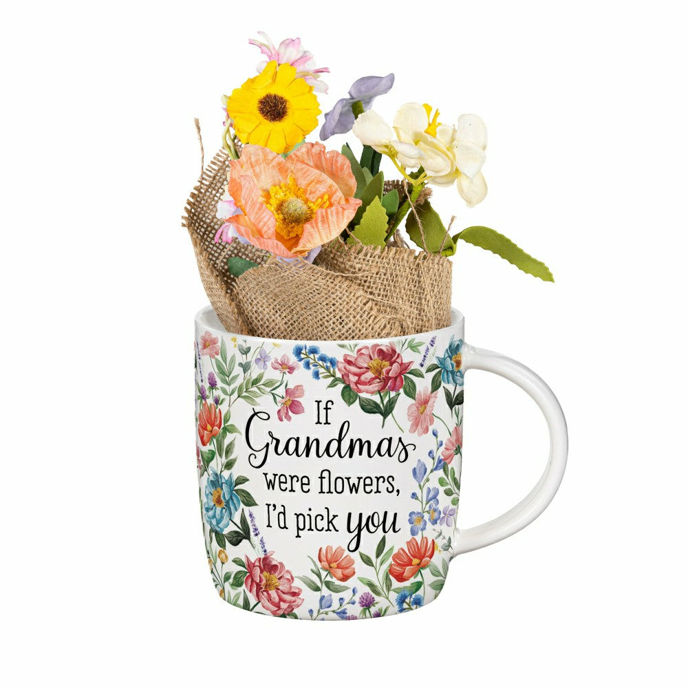 Heart Of The Home Grandma Drinkware Gift Sets New Cup and Artificials | Plow & Hearth