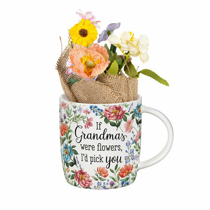 Heart Of The Home Grandma Drinkware Gift Sets New Cup and Artificials | Plow & Hearth