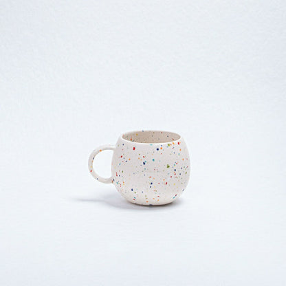 White Ball Stoneware Ceramic Mug, 17oz | Plow & Hearth