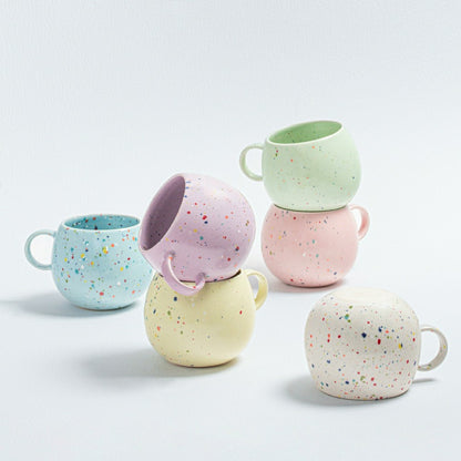 White Ball Stoneware Ceramic Mug, 17oz | Plow & Hearth