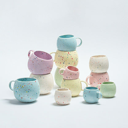 White Ball Stoneware Ceramic Mug, 17oz | Plow & Hearth