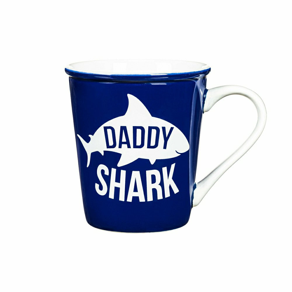 Daddy and Me Drinkware Gift Sets Ceramic Cup O' Java, Daddy Shark/Baby | Plow & Hearth