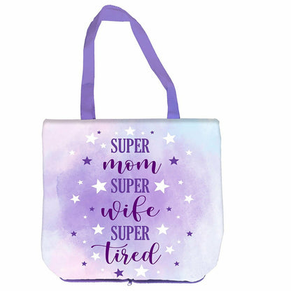Super Mom Super Wife Super Tired Ceramic Perfect Cup and Compact Tote  | Plow & Hearth