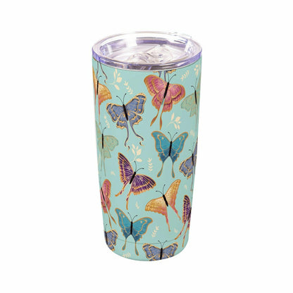 Harvest Blossom Luna Moths Double Wall Stainless Steel Tumbler, 20oz,  | Plow & Hearth