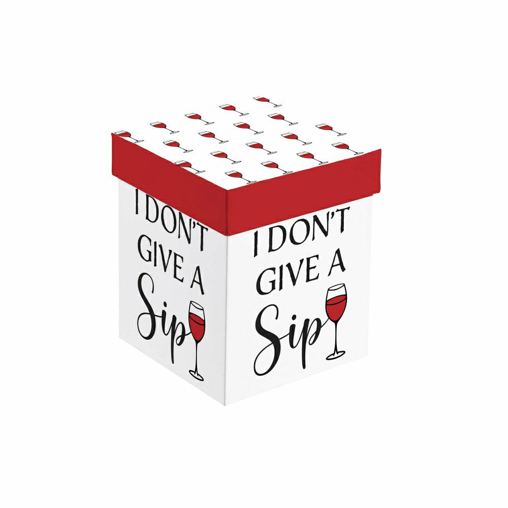 Just for Laughs Wine Glass Stemless, "I Don't Give A Sip", 17oz, Gift  | Plow & Hearth