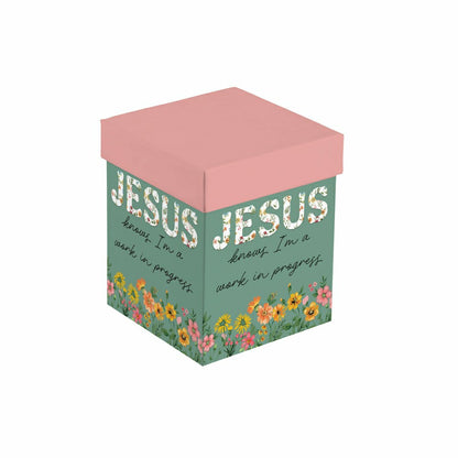 Simple Blessings Wine Glass Stemless, Jesus Knows I'm a Work in Progre | Plow & Hearth
