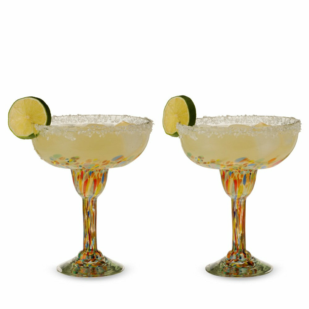 Segunda Vida Artistico Margarita Glasses | Plow & Hearth
