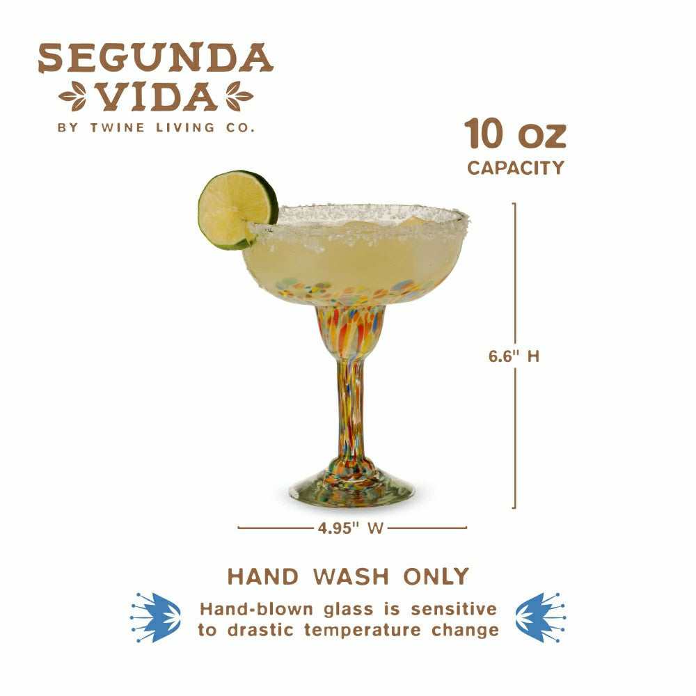 Segunda Vida Artistico Margarita Glasses | Plow & Hearth
