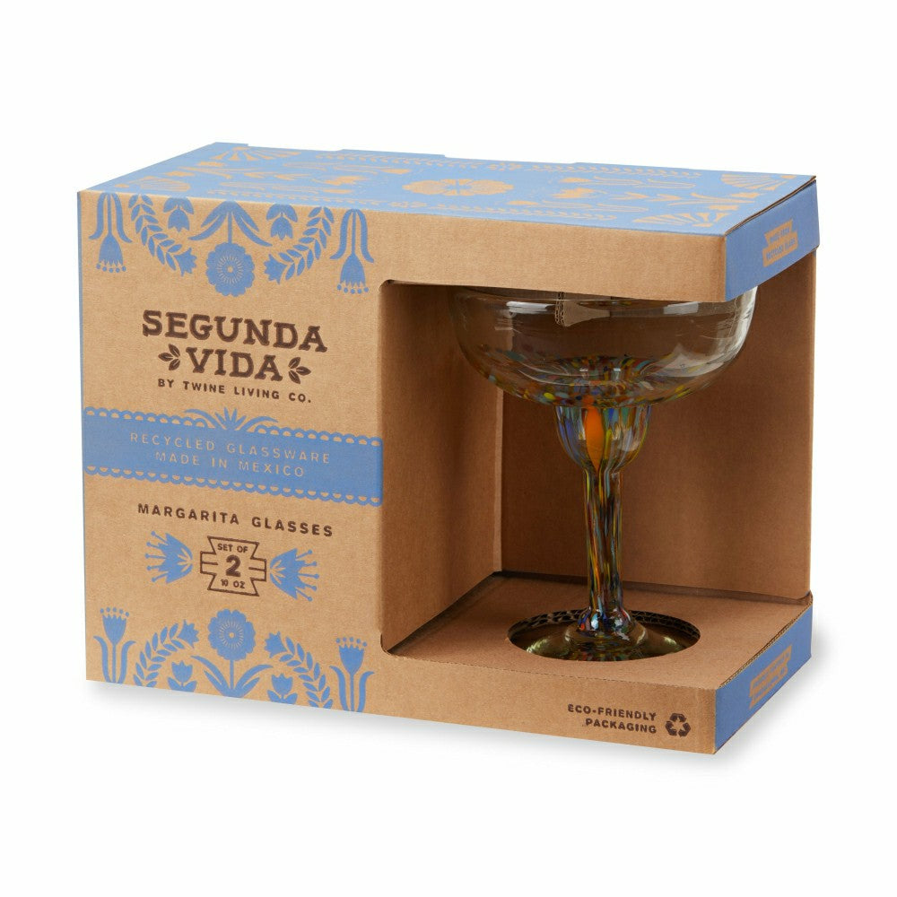 Segunda Vida Artistico Margarita Glasses | Plow & Hearth