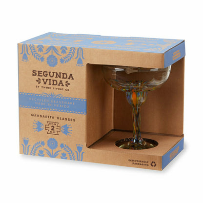 Segunda Vida Artistico Margarita Glasses | Plow & Hearth