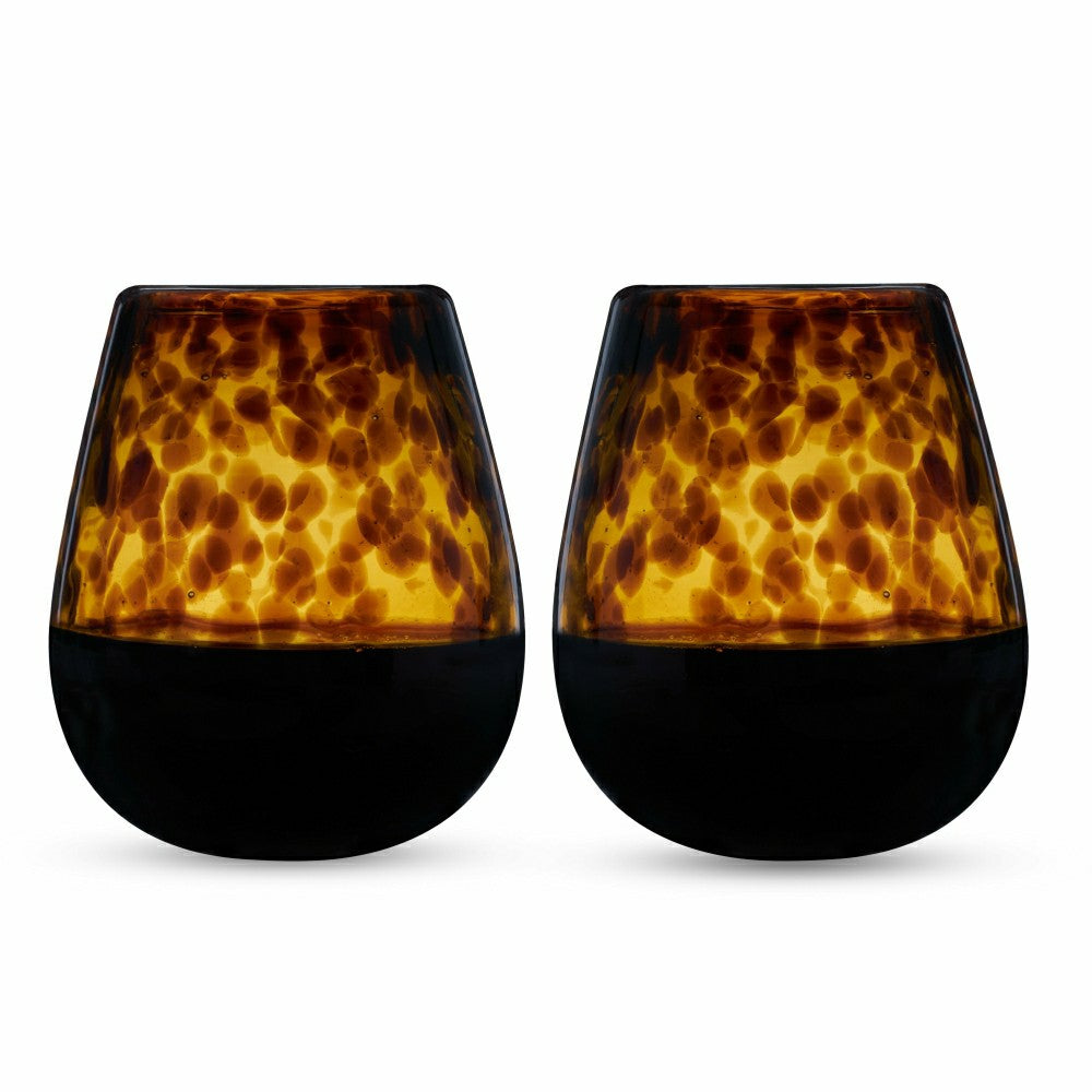 Segunda Vida Tortuga Stemless Wine Glasses | Plow & Hearth