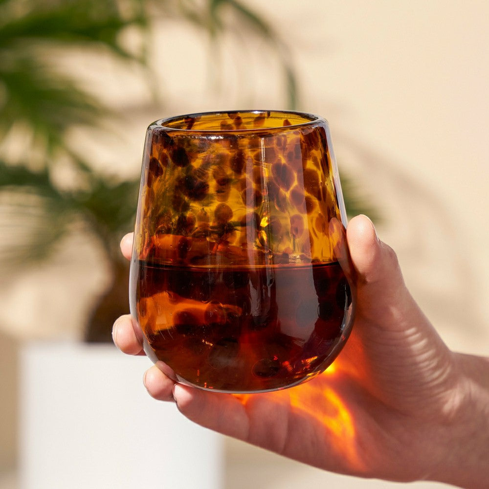 Segunda Vida Tortuga Stemless Wine Glasses | Plow & Hearth