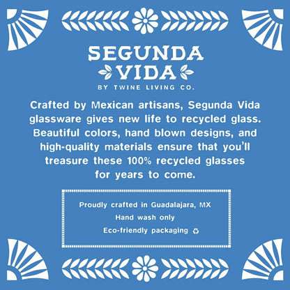 Segunda Vida Tortuga Stemless Wine Glasses | Plow & Hearth