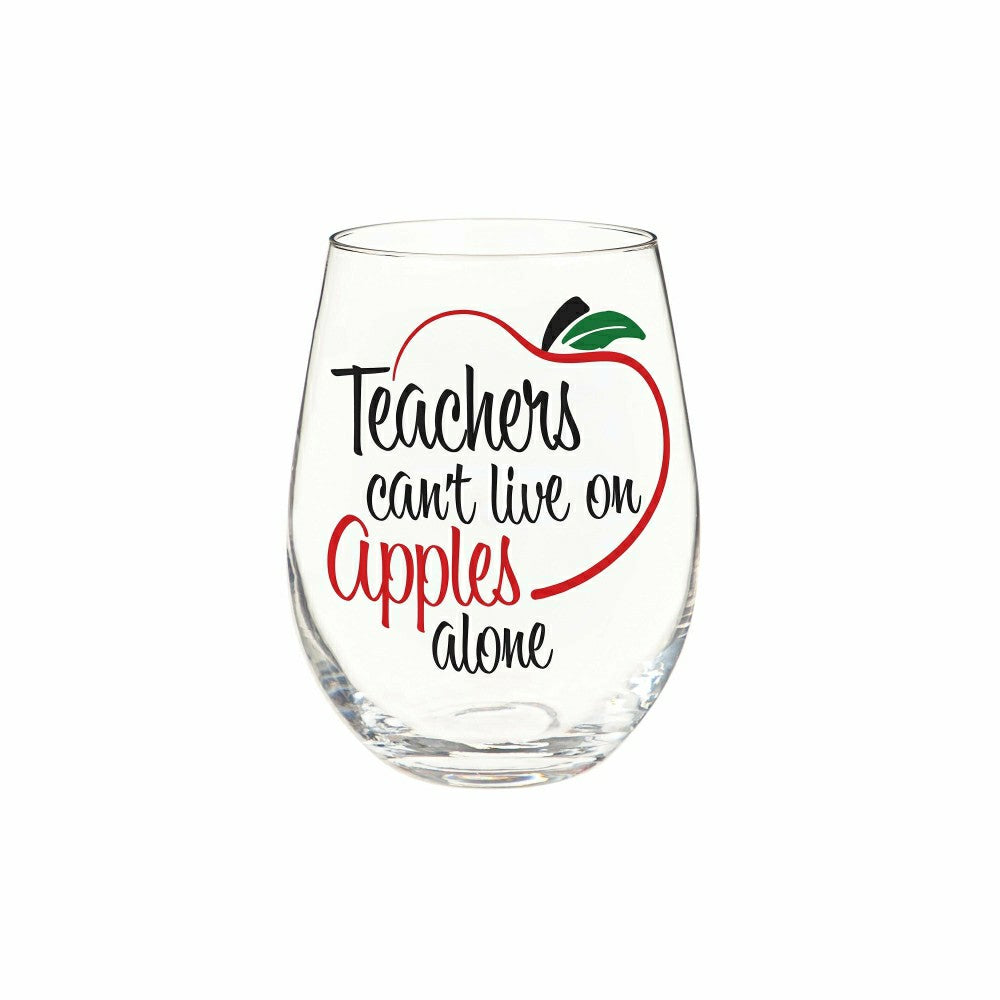 Teachers Stemless Glass, 17oz, Gift Box | Plow & Hearth