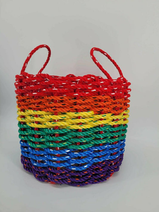 Authentic Maine Lobster Rope Storage Basket, Rainbow | Plow & Hearth