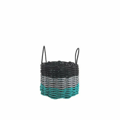 Authentic Maine Lobster Rope Storage Basket Teal, Gray, Black | Plow & Hearth