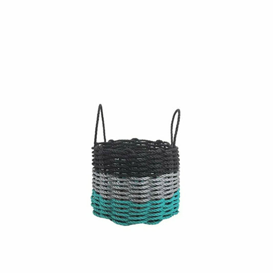 Authentic Maine Lobster Rope Storage Basket Teal, Gray, Black | Plow & Hearth