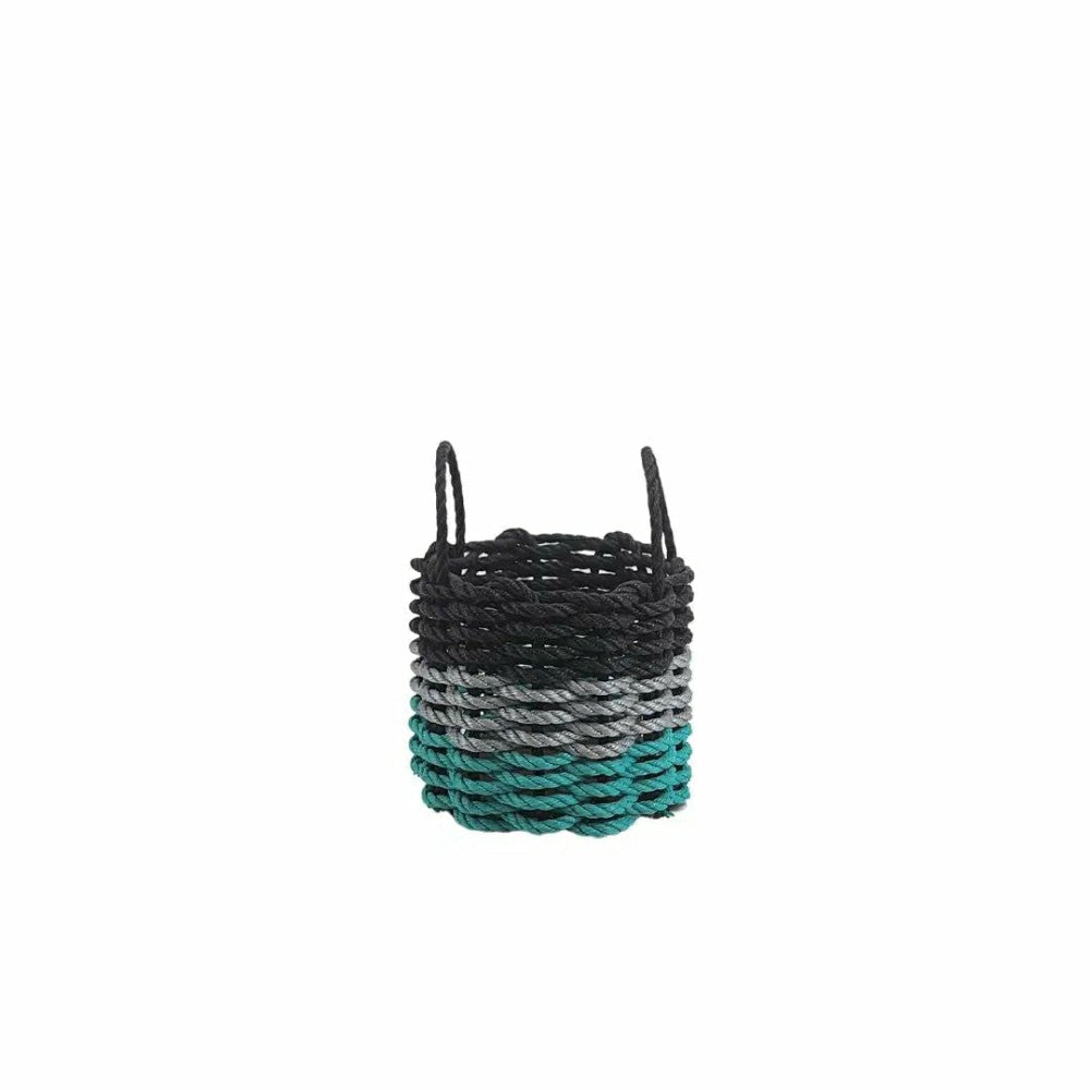 Authentic Maine Lobster Rope Storage Basket Teal, Gray, Black | Plow & Hearth