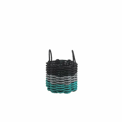 Authentic Maine Lobster Rope Storage Basket Teal, Gray, Black | Plow & Hearth