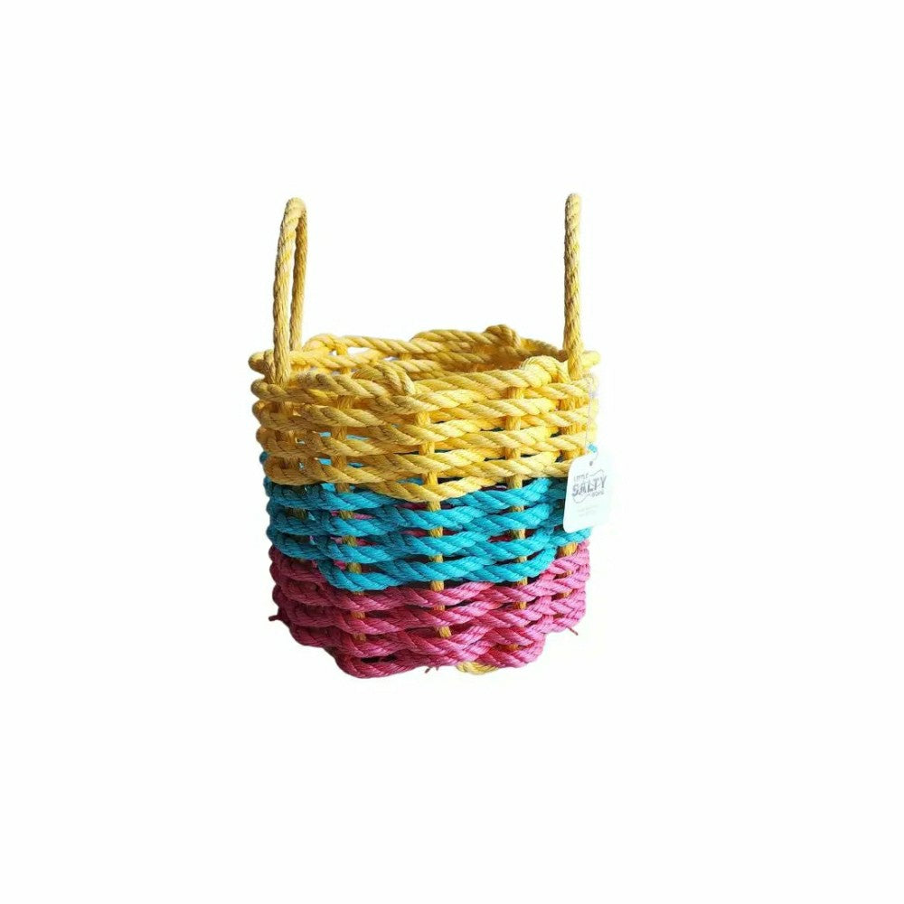 Rope Storage Basket Pink, Teal, Yellow | Plow & Hearth