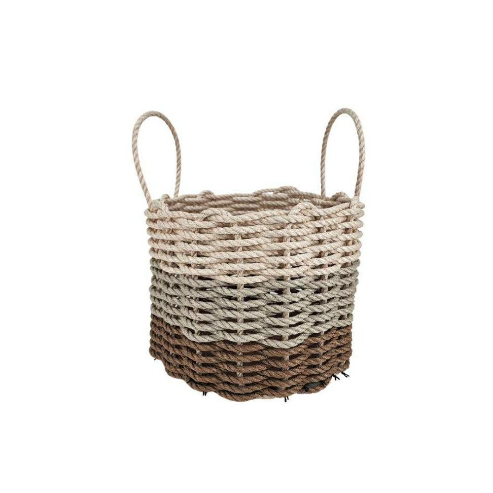 Brown, Tan, Light Tan Ombre Rope Basket | Plow & Hearth