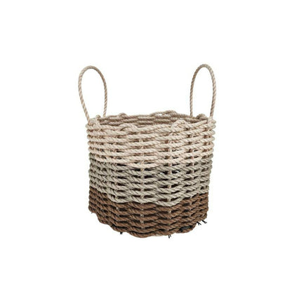 Brown, Tan, Light Tan Ombre Rope Basket | Plow & Hearth